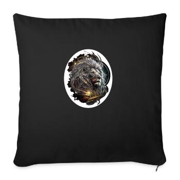 Lion of Light - Sofa pillowcase 17,3'' x 17,3'' (45 x 45 cm) - black - Front