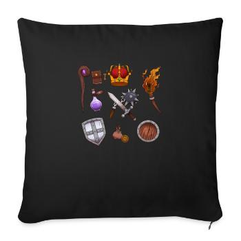Fantasy Elements - Sofa pillowcase 17,3'' x 17,3'' (45 x 45 cm) - black - Front