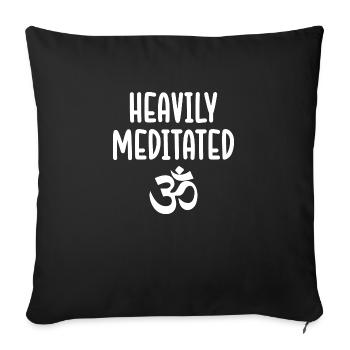 Yoga Gift for Yogis Meditation Gift Idea Om - Sofa pillowcase 17,3'' x 17,3'' (45 x 45 cm) - black - Front