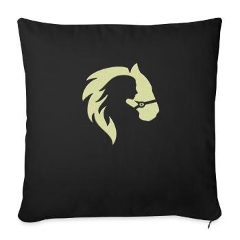 Illusion d’optique art psychédéliques formes rétro - Housse de coussin décorative 45 x 45 cm - noir - Devant