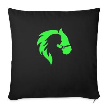 Illusion d’optique art psychédéliques formes rétro - Housse de coussin décorative 45 x 45 cm - noir - Devant