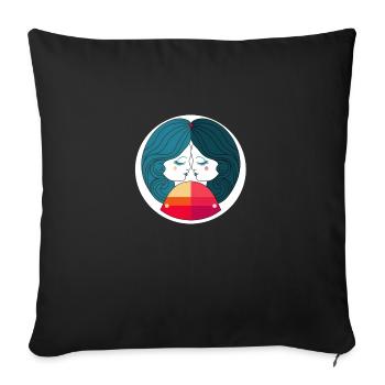Abstract gems - Sofa pillowcase 17,3'' x 17,3'' (45 x 45 cm) - black - Front