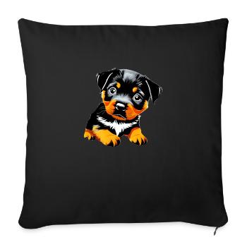 Rottweiler Dog Puppy Dogs Rottweiler Puppy Dog - Sofa pillowcase 17,3'' x 17,3'' (45 x 45 cm) - black - Front