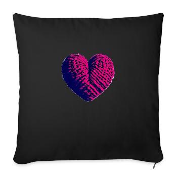 Saint-Valentin Fête des mères Mariage Amoureuse Fiançailles - Housse de coussin décorative 45 x 45 cm - noir - Devant