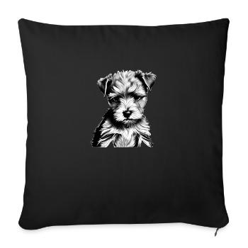 Dogs Lakeland Terrier Dog Owner Dog Dog Motif - Sofa pillowcase 17,3'' x 17,3'' (45 x 45 cm) - black - Front