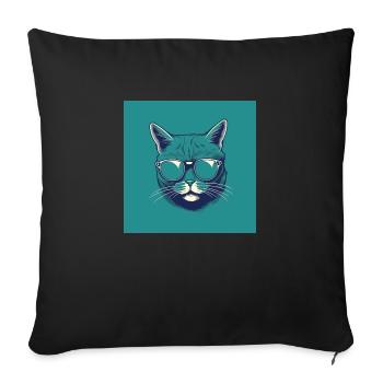 cool cat - Sofakissenbezug 45 x 45 cm - Schwarz - Vorne