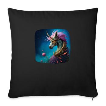Mystical fantasy unicorn hybrid unicorn eagle - Sofa pillowcase 17,3'' x 17,3'' (45 x 45 cm) - black - Front