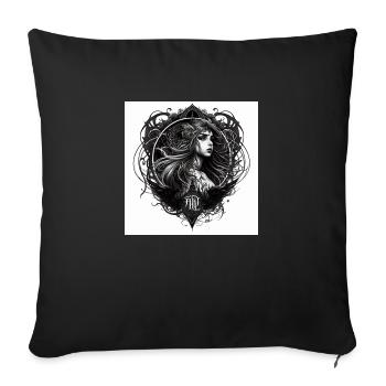 Femme Fatale Tattoo - Sofakissenbezug 45 x 45 cm - Schwarz - Vorne