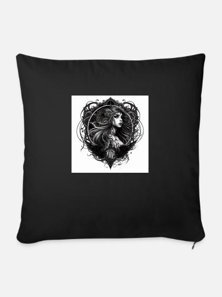Femme Fatale Tattoo - Sofakissenbezug 45 x 45 cm - Schwarz