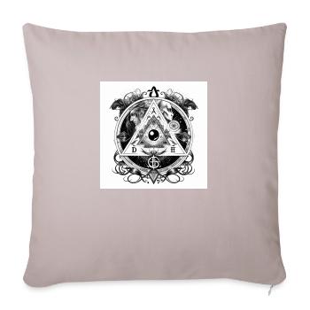 Illuminati eye - Sofa pillowcase 17,3'' x 17,3'' (45 x 45 cm) - light taupe - Front