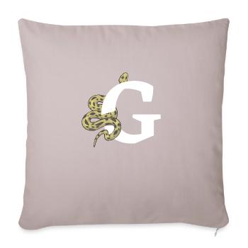 Lettre g serpent - Housse de coussin décorative 45 x 45 cm - taupe clair - Devant