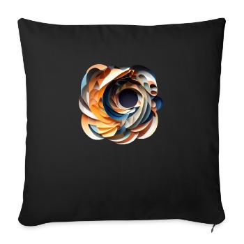 Future Flower - Sofa pillowcase 17,3'' x 17,3'' (45 x 45 cm) - black - Front