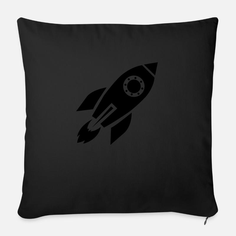 rakete - Sofakissenbezug 45 x 45 cm - Schwarz