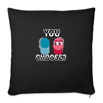 YOU CHOOSE - Sofa pillowcase 17,3'' x 17,3'' (45 x 45 cm) - black - Front
