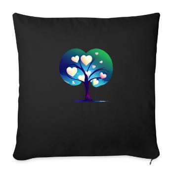Valentine's Day Wedding Love Engagement Mother's Day - Sofa pillowcase 17,3'' x 17,3'' (45 x 45 cm) - black - Front