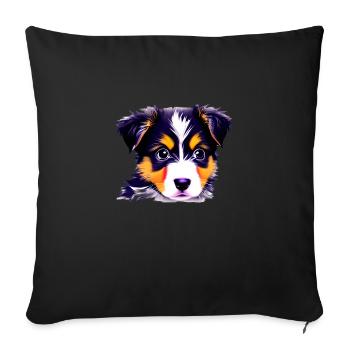 Dog Love Dogs Dog Berger Dog Propriétaire de chien - Housse de coussin décorative 45 x 45 cm - noir - Devant
