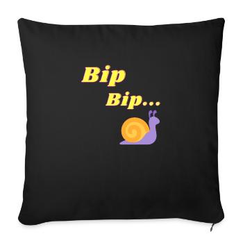 Impression Bip Bip - Des designs amusants - Housse de coussin décorative 45 x 45 cm - noir - Devant