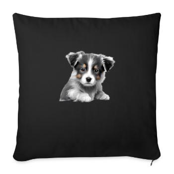 Dogs Dog owners German Shepherds Dog owners Dog owners - Sofa pillowcase 17,3'' x 17,3'' (45 x 45 cm) - black - Front