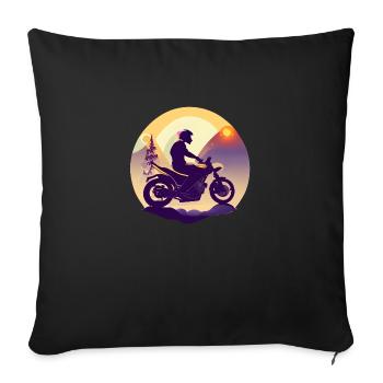 Motorcycle Motorcycle Fan Motorcyclist Motorcross - Sofa pillowcase 17,3'' x 17,3'' (45 x 45 cm) - black - Front