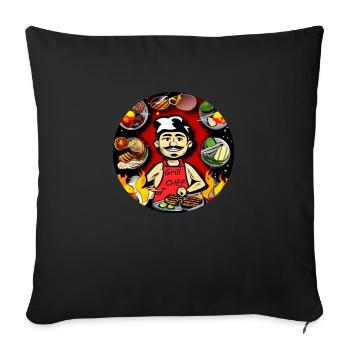 Chef Griller4 - Sofakissenbezug 45 x 45 cm - Schwarz - Vorne