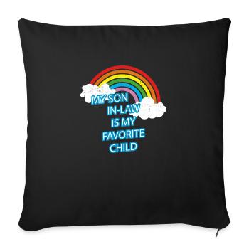 Mon gendre est ma famille drôle d’enfant préférée - Housse de coussin décorative 45 x 45 cm - noir - Devant