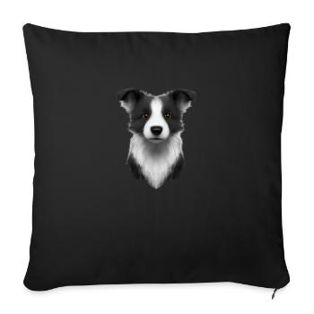 Dog Lovers Border Collie Propriétaire de chien - Housse de coussin décorative 45 x 45 cm - noir - Devant