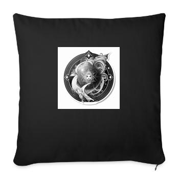 vortex femme signe du verseau - Housse de coussin décorative 45 x 45 cm - noir - Devant