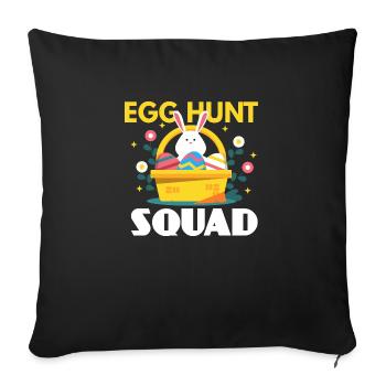 Egg Hunt Squad Osterei - Sofakissenbezug 45 x 45 cm - Schwarz - Vorne