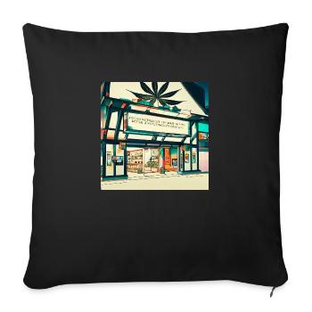 Modern Weed Club - Sofakissenbezug 45 x 45 cm - Schwarz - Vorne