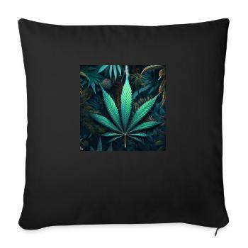 Légalisation WeedClub 2023. Décriminalisation - Housse de coussin décorative 45 x 45 cm - noir - Devant