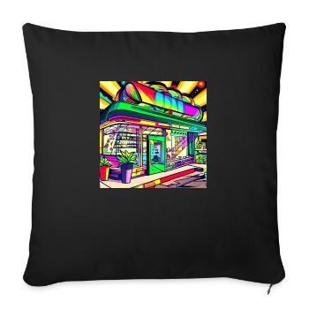 Modern Weed Club AUF - Sofakissenbezug 45 x 45 cm - Schwarz - Vorne