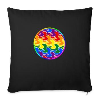 Birds flight LGBT - Housse de coussin décorative 45 x 45 cm - noir - Devant