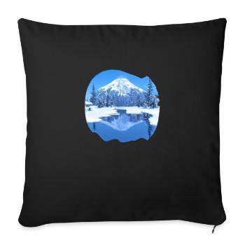Ski Ski Tenue de ski Ski Design Skieurs - Housse de coussin décorative 45 x 45 cm - noir - Devant