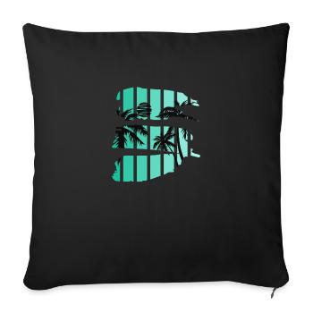 Sunset - Sofa pillowcase 17,3'' x 17,3'' (45 x 45 cm) - black - Front