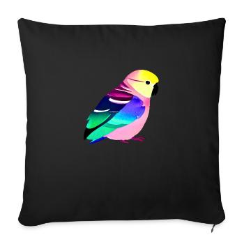 Cockatiel Bird Budgie Bird Propriétaire - Housse de coussin décorative 45 x 45 cm - noir - Devant