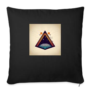 Space Dreieck - Sofakissenbezug 45 x 45 cm - Schwarz - Vorne