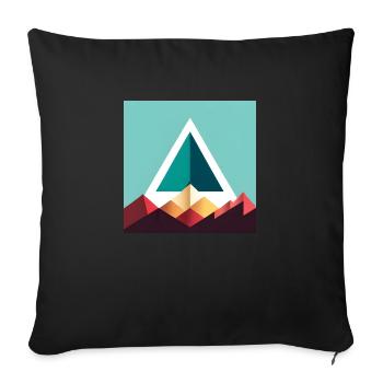 triangle abstrait - Housse de coussin décorative 45 x 45 cm - noir - Devant