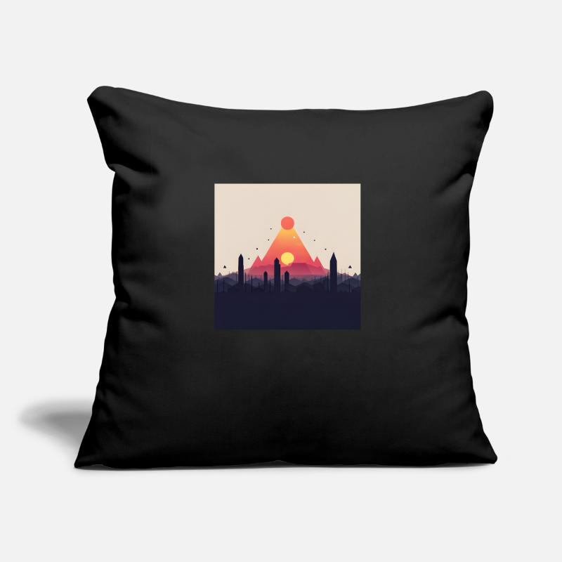 pyramide abstraite Housse de coussin décorative 45 x 45 cm