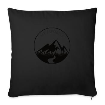 Mountaineer - My Favorite - Sofa pillowcase 17,3'' x 17,3'' (45 x 45 cm) - black - Front