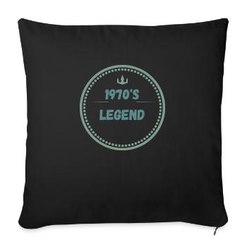 70's Legend - Sofa pillowcase 17,3'' x 17,3'' (45 x 45 cm) - black - Front
