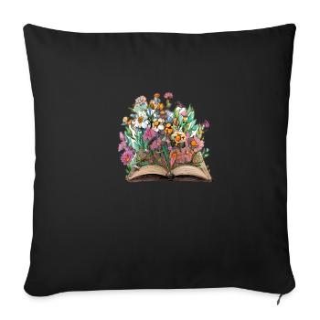 Book Reading Gift Books Readers Book Lover - Sofa pillowcase 17,3'' x 17,3'' (45 x 45 cm) - black - Front