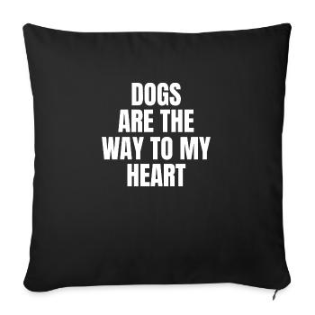 Dog Hund - Sofa pillowcase 17,3'' x 17,3'' (45 x 45 cm) - black - Front