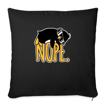 Nope. Penguin Quote Funny Lazy Sunglasses Cool - Sofa pillowcase 17,3'' x 17,3'' (45 x 45 cm) - black - Front