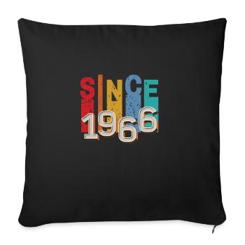 Since 1966 retro - Sofa pillowcase 17,3'' x 17,3'' (45 x 45 cm) - black - Front