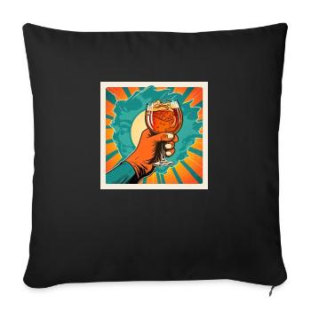 Prost - Sofakissenbezug 45 x 45 cm - Schwarz - Vorne