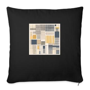 Minimalist Pattern Design Inspired by Tranquility - Sofa pillowcase 17,3'' x 17,3'' (45 x 45 cm) - black - Front