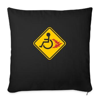 Wheelchair On Fire - pos - Sofakissenbezug 45 x 45 cm - Schwarz - Vorne