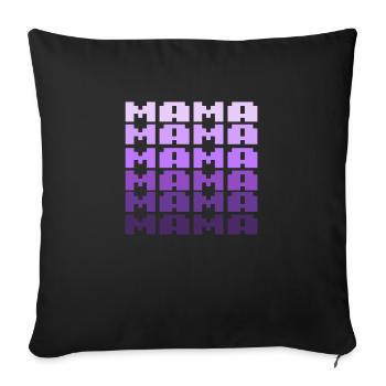 MAMA Retro Schriftzug 8bit - Sofakissenbezug 45 x 45 cm - Schwarz - Vorne