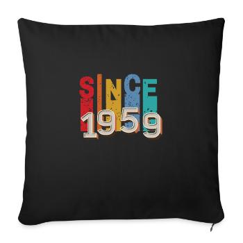 Since 1959 retro - Sofa pillowcase 17,3'' x 17,3'' (45 x 45 cm) - black - Front