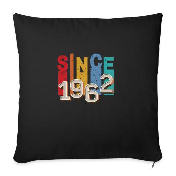 Since 1962 retro - Sofa pillowcase 17,3'' x 17,3'' (45 x 45 cm) - black - Front